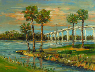 Riverside Park_VB, Oil/Panel, 9x12, $ 300