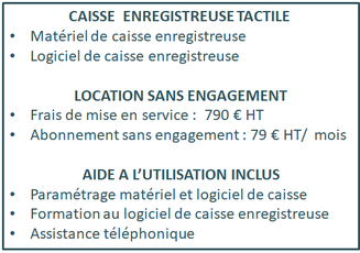 Prix  location sans engagement de durée caisse enregistreuse