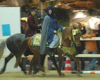 Petra Müller auf Jamal (links) und Tina Ried auf Laghouart (rechts) beim Championat