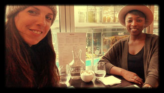Loveness and Irene are talking about writing books & having lunch