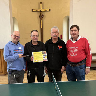 Harald Pilsl (von links), Dietmar-Gero Meyer, Michael Kühn und Manfred Wille