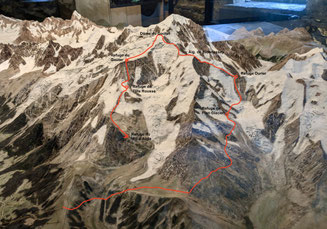 Aiguille d'Argentière, Jardingrat, arete du Jardin, Jardin ridge, Trient, Refuge d' Argentière, Mont Blanc