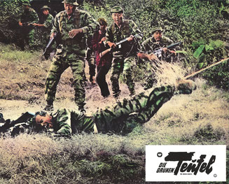 Jim Hutton's death scene in "The Green Berets", directed by John Wayne. 