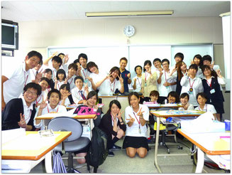 鹿児島医療技術専門学校　言語聴覚療法学科　第12期生と（2013年7月25日）