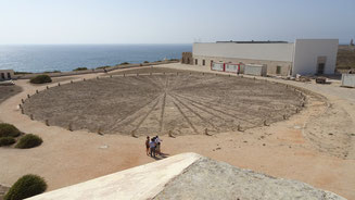 La rosa dei venti all'interno della fortezza di Sagres