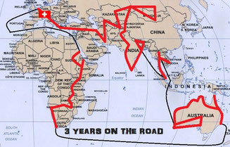 Gefahrene Route in den letzten 3 Jahren.