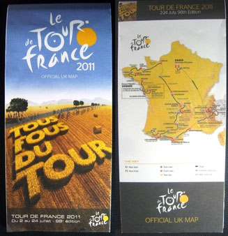 Carte Tour de France 2011 recto-verso