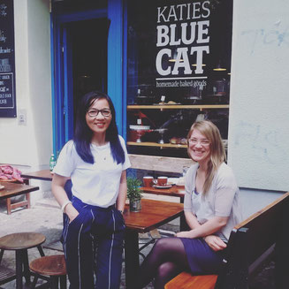 Ngoc and Olivia from cafe Katies Blue Cat