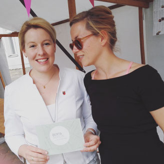 Franziska Giffey auf dem BertaBerlin Stand