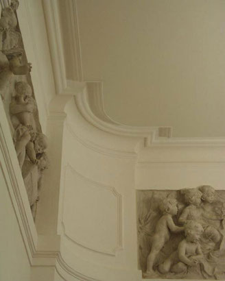 Details der eingebauten Akkustikdecke