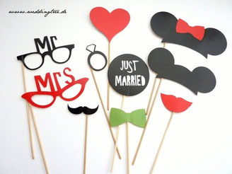 Dawanda: Photo Booth Accessoires von Be-Nice-4-You