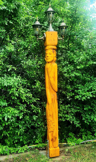 Holzskulptur Skulptur Laterne Heike Lüders 