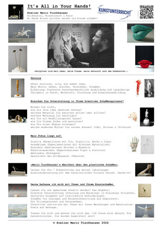 Atelier Mario Tischhauser - Kunstunterricht - It's All in Your Hands