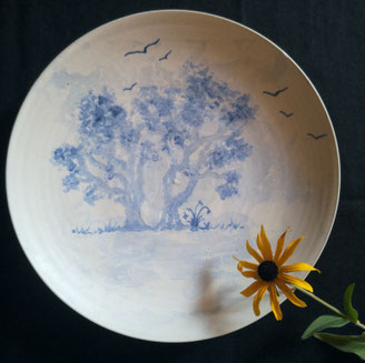 plat creu poterie l'empreinte à Meyronne christine Coutarel