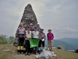 綿向山頂で全員集合