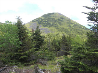 なだらかな山容　編笠山