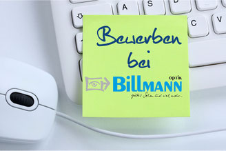 Maus, Tastutatur und Post it mit "Bewerben bei Billmann"