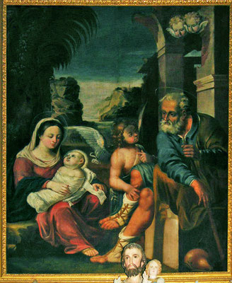 Repos de la Sainte Famille pendant la fuite en Egypte (legs Fesch)- anonyme du XVIIè s.
