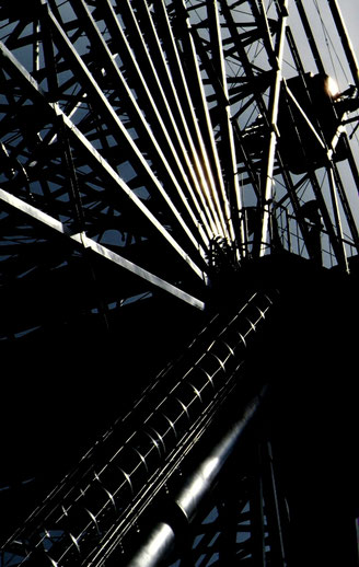 Detail of a Ferris wheel; Tsukuba, Ibaragi, Japan.