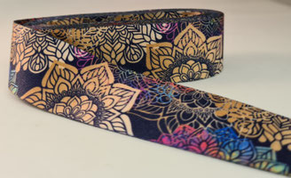 Mandala 3 cm Satinband, nur noch eine geringe Menge vorhanden