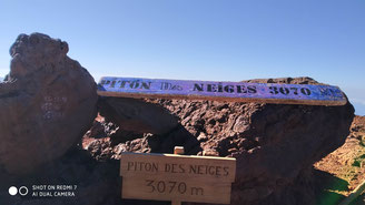 Reunion Island: on the summit of Piton des Neiges at 3070 ms above sea level