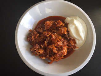 Kapuska -tuerkische Kohlpfanne mit Hackfleisch light