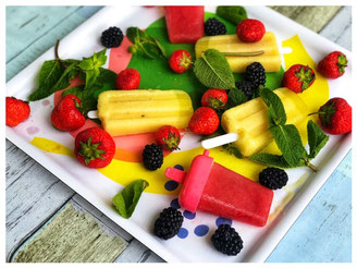 Nicecream Vegan mit Ananas l Beeren Eis Smoothie Rezept l gesundes Eis-Rezept