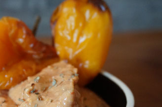 Rezept Frischkaese Dip | mit geroesteter Paprika und Knoblauch