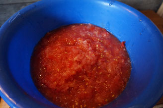 Leichte Pasta Penne in Tomatensugo an spicy Putenbrust