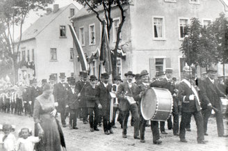 Bild: Wünschendorf Erzgebirge Blaskapelle   1900