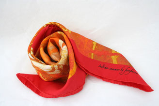 Foulard Indian Summer Fanfaron Carré de Soie Gavroche Made in France