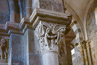 Bild: Kapitelle in der Basilika Sainte Marie Madeleine in Vézelay 