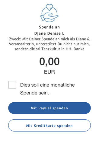 Spenden Button DJane Denise Lau über PayPal