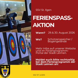 Ferienspaßßaktion; Ferienprogramm; Stadt Leimen; Luftdruck / Bogen; 29. August; 30. August
