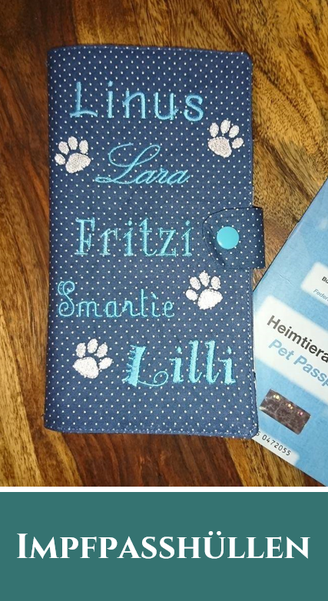 Impfpasshüllen für Hunde und Katzen; handmade2help