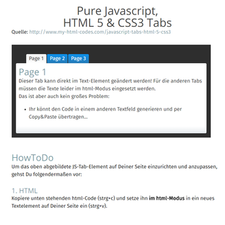 JS-Tabs für Jimdo