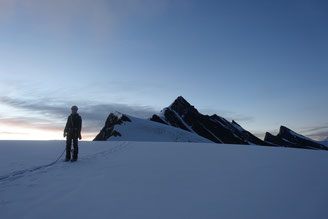 Gross Fiescherhorn, Hinter Fiescherhorn , Hinteres Fiescherhorn, Grosses Fiescherhorn, Überschreitung, Walchergrat, Mönchsjochhütte