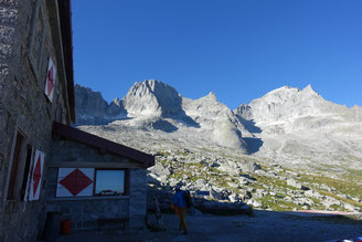 Pizzo Badile, Nordwand, Via Cassin, Gianettihütte, Pizzo Cengalo