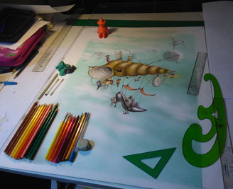 illustration, pencil, bollpoint pen, colour pencils, illustrators,