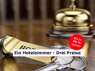 CheckEinfach | Ein Hotelzimmer - Drei Preise