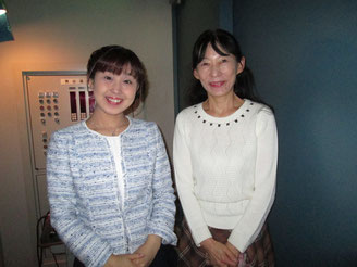 舞台袖で國分久美恵さんとMiyukiさん