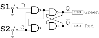 Dラッチ確認用回路図