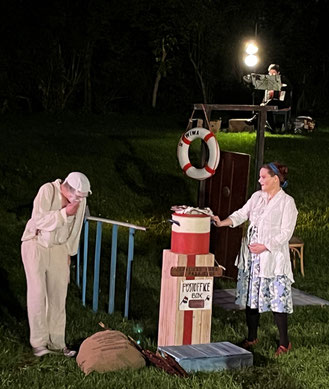 Markus Hummel, Sonja Graf, Zeldo Djukelich,"Die Verzauberten", TdhG, 2025, Foto: MZ