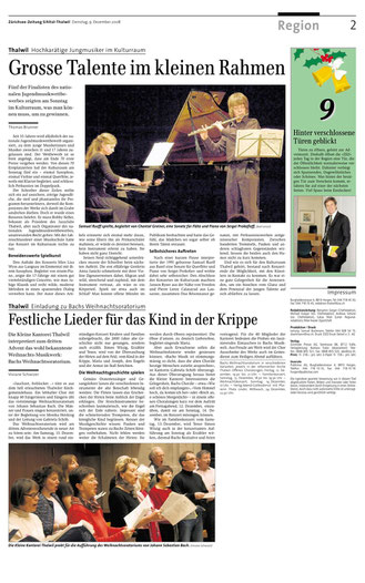 Artikel in der Zürichsee-Zeitung