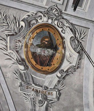 Luri (Cap corse) - Eglise Saint Pierre -décor peint 1898 et 1903 de Gaetano Leoni né à Bastia (1856-1924) et installé à Luri