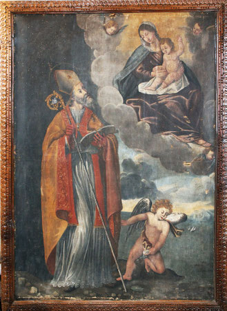 Castifao - Eglise Saint-Nicolas - Saint Augustin et l'ange qui vide la mer - De Santis