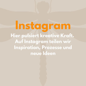 Man erkennt einen Kopf, der in einen Farbverlauf mündet – Schriftzug: Weiterleitung auf Instagram