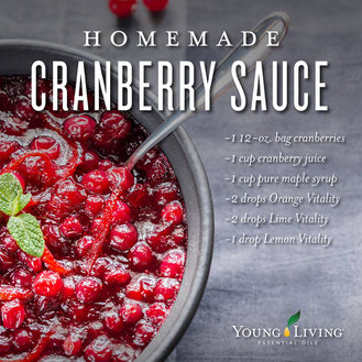 Young Living cranberry recipe with essential oils