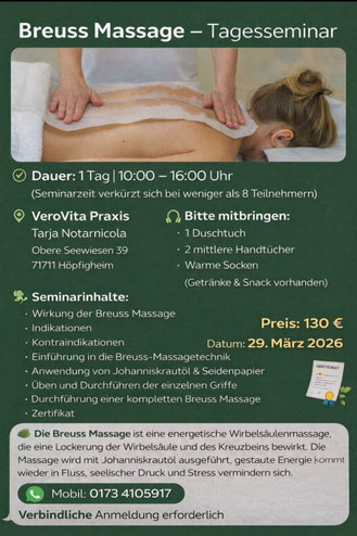 Tages Seminar mit verbindlicher Anmeldung