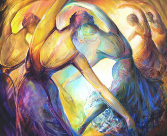 Walzerwiegend verwoben - Acryl - 80x100 - H. Franz
